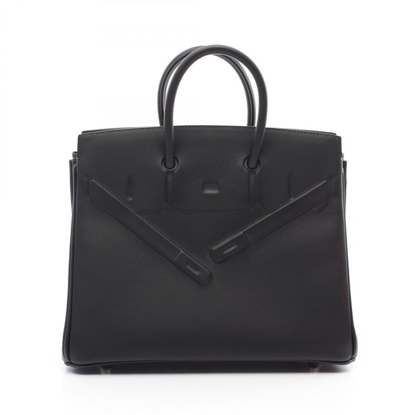 HERMES Shadow Birkin 25 Hand bag W Swift leather Black SHW