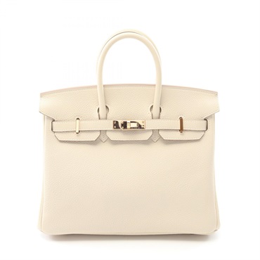 HERMES Birkin 25 Hand bag B Togo leather craie Used PGHW