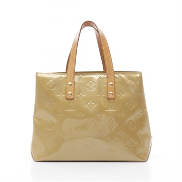 LOUIS VUITTON Lead PM Hand tote bag M91144 Vernis leather Beige Used Women LV