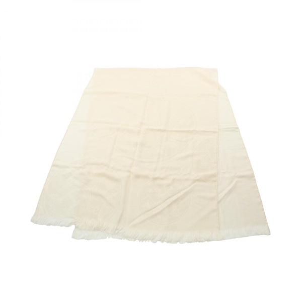 HERMES New Libris Stole scarf wrap silk cashmere Beige Used Women