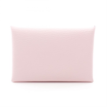 HERMES Calvi coin purse wallet Chevre leather Rose eglantine Used Women K SHW