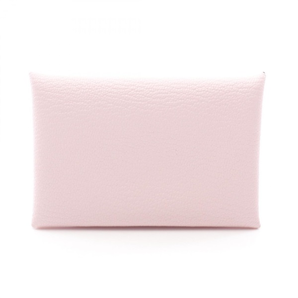 HERMES Calvi coin purse wallet Chevre leather Rose eglantine Used Women K SHW