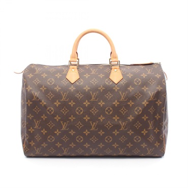 LOUIS VUITTON Speedy 40 Handbag M41522 Monogram Canvas Leather Brown Used LV