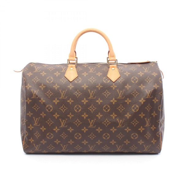 LOUIS VUITTON Speedy 40 Handbag M41522 Monogram Canvas Leather Brown Used LV