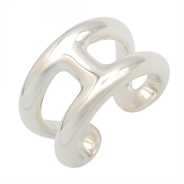 HERMES Osmose Ring GM Silver925 Used unisex US size 7.5 #57