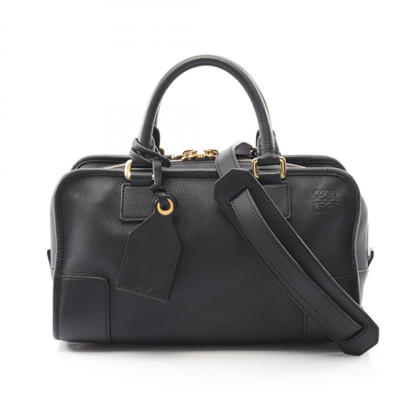 LOEWE Amazona 28 crossbody shouler handbag leather Black Used Women