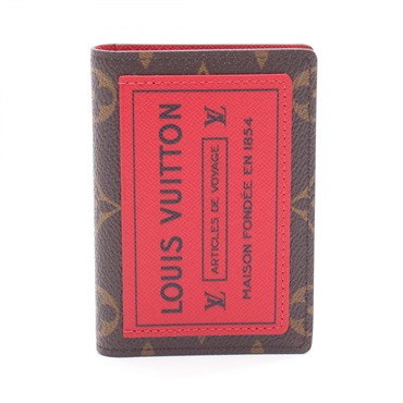LOUIS VUITTON Organizer De Poch Card Case M25835 Monogram Rouge Sari canvas LV