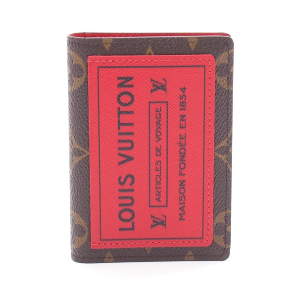 LOUIS VUITTON Organizer De Poch Card Case M25835 Monogram Rouge Sari canvas LV
