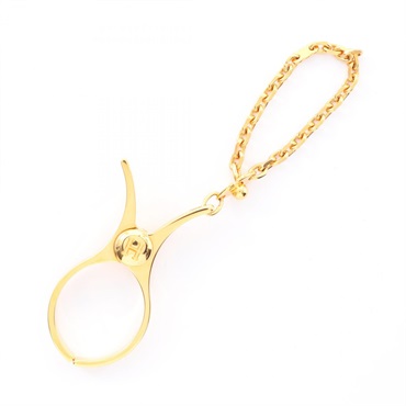 HERMES Filou glove clip holder Gold Plated Used Women