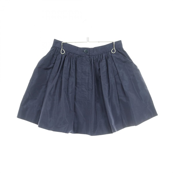 Miu Miu Flare Mini skirt polyester Navy #38 Used Women