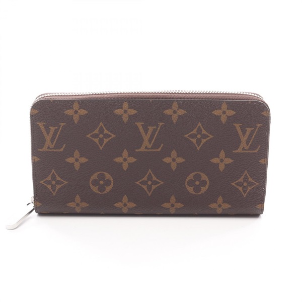 LOUIS VUITTON Zippy Around long wallet purse M27029 Monogram leather silver used