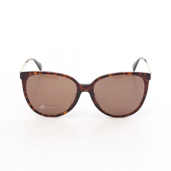 GIVENCHY Sunglasses eyewear Gold Plated Plastic Brown Used Women
