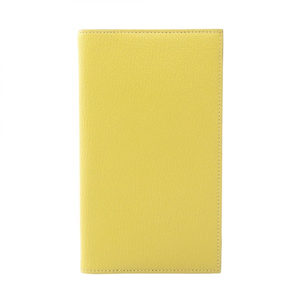 HERMES Agenda Vision 2 Notebook cover A Chevre leather Lime blue royal Used SHW