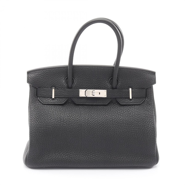 HERMES Birkin 30 Handbag Togo leather Black SHW Used Women O