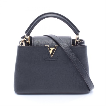 LOUIS VUITTON Capucines BB Shoulder Crossbody Handbag M94755 leather Black Used
