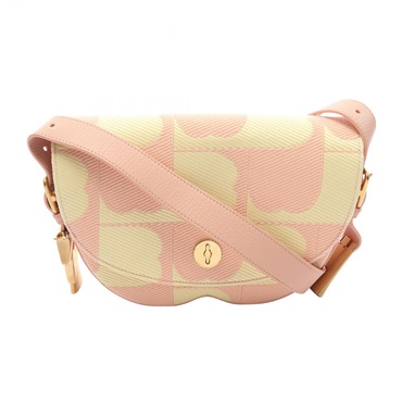 BURBERRY Chess Satchel Shoulder Crossbody Bag 8082080 canvas leather Pink Used
