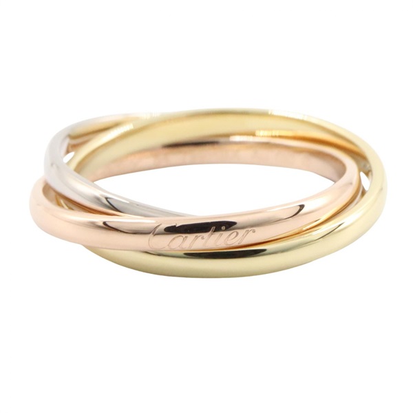 CARTIER Trinity SM Ring 18KYG 18KPG 18KWG Three gold Used Women US size 6.75 #54