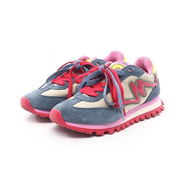MARC JACOBS The Jogger Sneakers Shoes #36 Suede Fabric Blue Multicolor Used