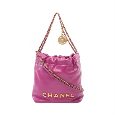 CHANEL chanel 22 mini 2way Chain Shoulder Bag AS3980 leather Pink Used Women GHW