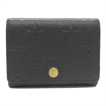 LOUIS VUITTON Business card holder Case M58456 Monogram empreinte leather Black