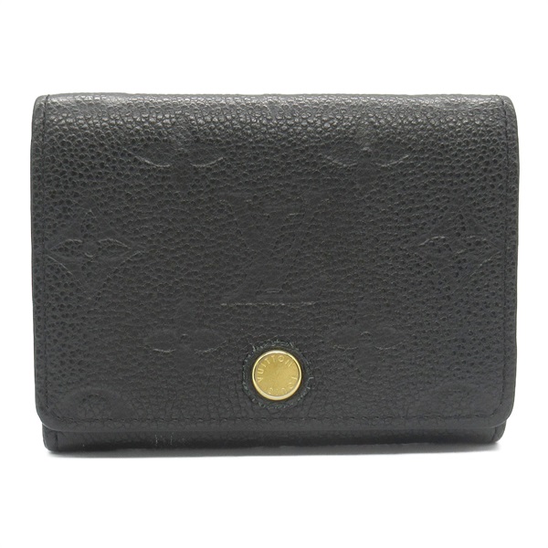 LOUIS VUITTON Business card holder Case M58456 Monogram empreinte leather Black