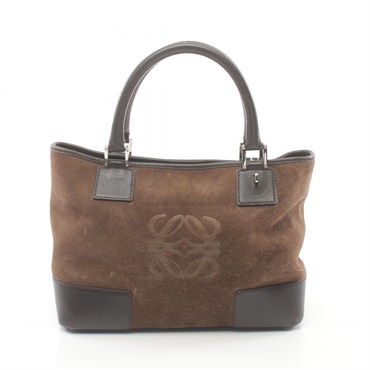 LOEWE Amazonas Hand tote bag Suede leather Brown Used