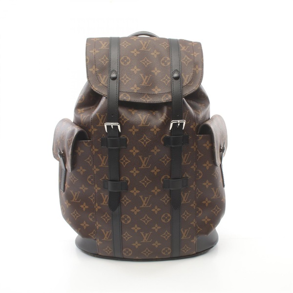 LOUIS VUITTON Christopher PM Backpack M43735 Monogram Macassar leather Brown