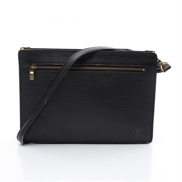 LOUIS VUITTON Enghien Shoulder Bag M52112 Epi leather Black Used Women LV