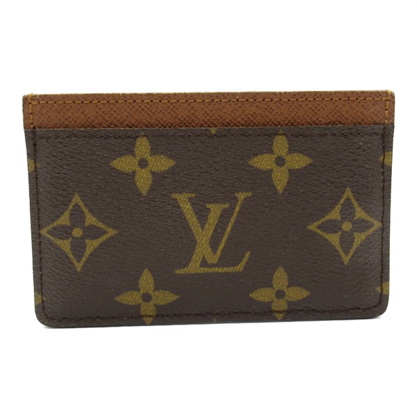 LOUIS VUITTON Porte Cartes Simple Card holder M61733 Monogram canvas Brown Used