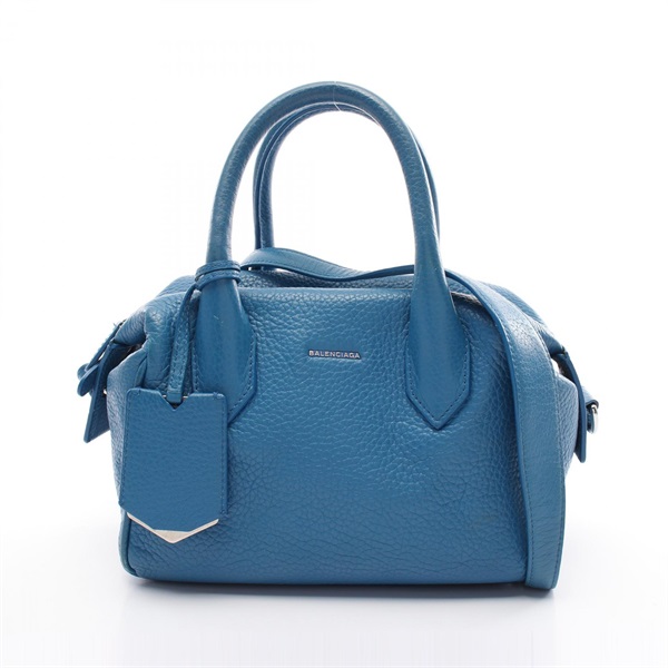 BALENCIAGA Infanta 2way shoulder Handbag 390922 leather Blue Used Crossbody