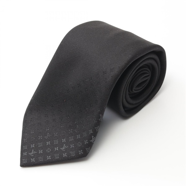 LOUIS VUITTON Monogram Gradient Tie M78764 silk Black Used mens