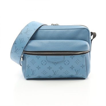 LOUIS VUITTON Outdoor Messenger PM Shoulder Bag M30749 Taigalama Blue denim Used