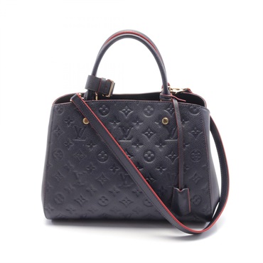 LOUIS VUITTON Montaigne MM Marine Rouge 2Way Hand bag M42746 Monogram leather LV