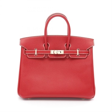 HERMES Candy Birkin 25 Hand bag P Epsom Rouge casaque Used GHW