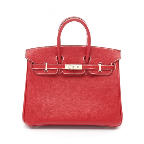 HERMES Candy Birkin 25 Hand bag P Epsom Rouge casaque Used GHW