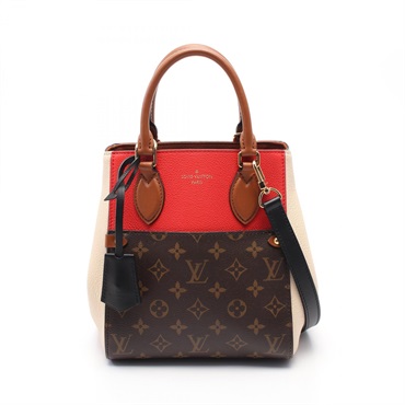 LOUIS VUITTON Fold Tote PM shoulder crossbody Bag M45389 Monogram Cerise Used