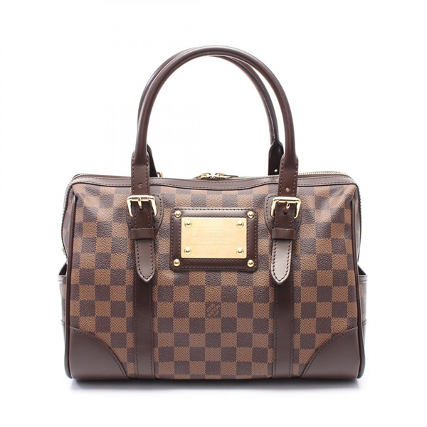 LOUIS VUITTON Berkeley Hand bag N52000 Damier canvas leather Brown Ebene Used