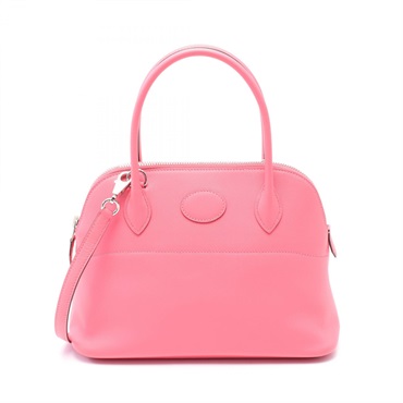 HERMES Bolide 27 2way shoulder Hand bag A Swift leather Rose azalee Used SHW