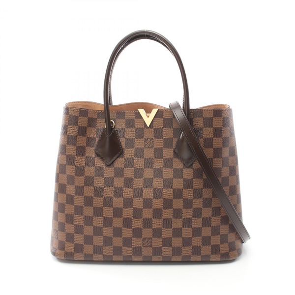 LOUIS VUITTON Kensington Hand crossbody bag N41435 Damier leather Ebene Used