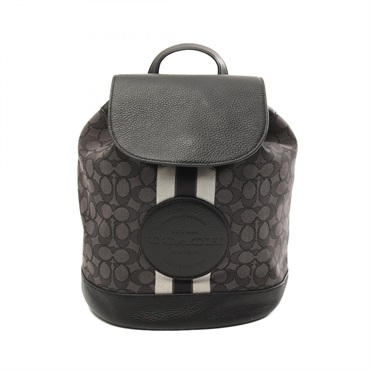 COACH DEMPSEY Rucksack Backpack CE601 canvas leather Black Used Women