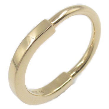 TIFFANY＆CO Lock Ring 18KPG Pink Rose Gold Used women US size 8.25