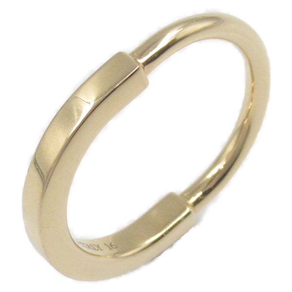 TIFFANY＆CO Lock Ring 18KPG Pink Rose Gold Used women US size 8.25
