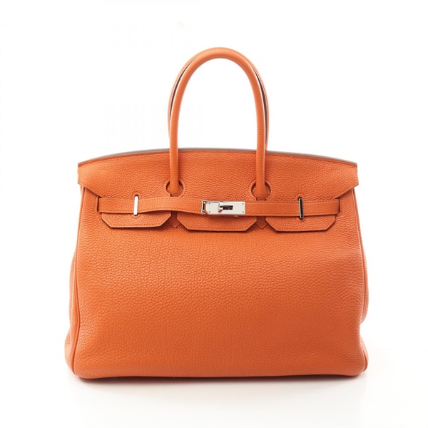 HERMES Birkin 35 Hand bag O Togo leather Orange feu Used SHW