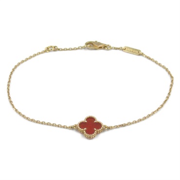Van Cleef & Arpels Sweet Alhambra Bracelet Carnelian VCARN59K00 18KPG Used