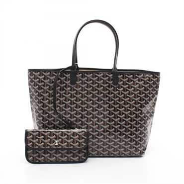 GOYARD Saint Louis PM Tote Bag canvas leather Black Multicolor Used Women