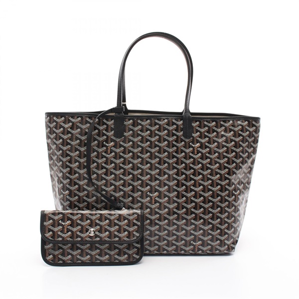 GOYARD Saint Louis PM Tote Bag canvas leather Black Multicolor Used Women