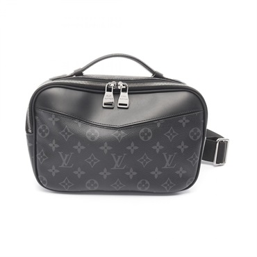 LOUIS VUITTON Bum Waist bag M42906 Monogram eclipse canvas Black Used mens LV
