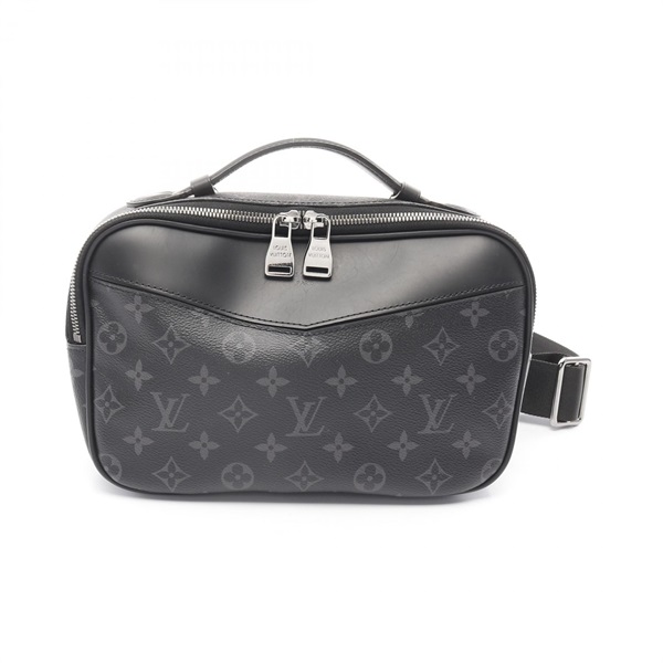 LOUIS VUITTON Bum Waist bag M42906 Monogram eclipse canvas Black Used mens LV