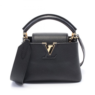 LOUIS VUITTON Capucine MINI Hand crossbody bag M56071 Taurillon leather Noir LV