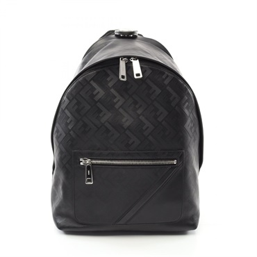 FENDI Chiado Shadow Diagonal Backpack 7VZ076 APDO F0GXN leather Black Used mens